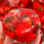 Strawberry Glitter Apple Squishy
